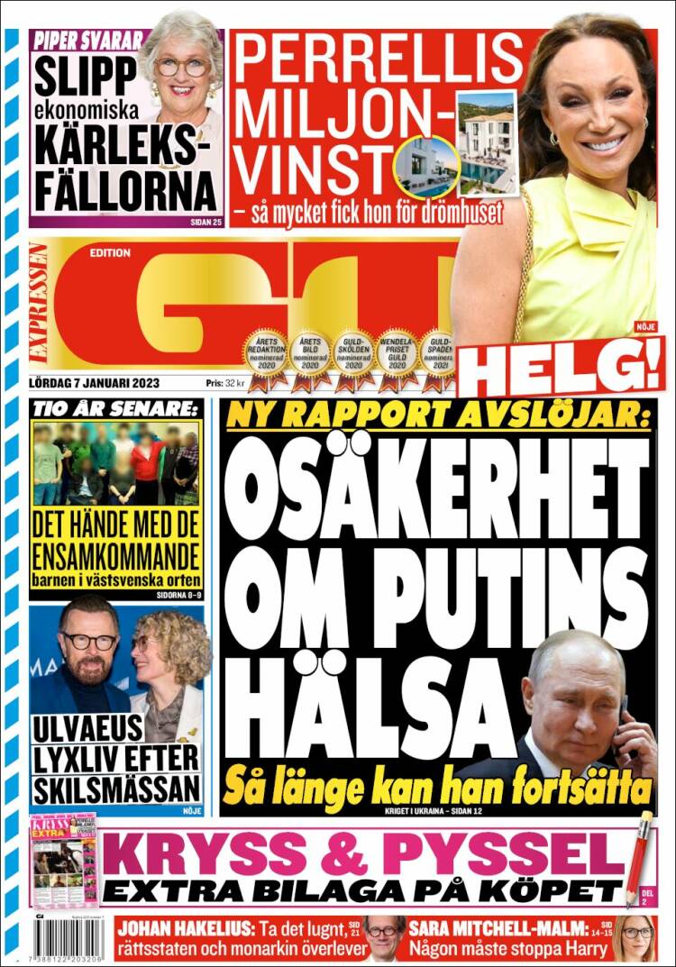 Portada de Göteborgstidningen (Suecia)