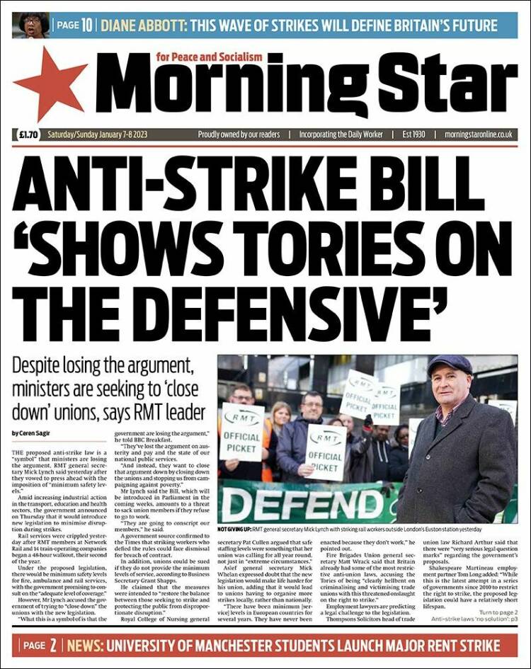 Portada de Morning Star (United Kingdom)