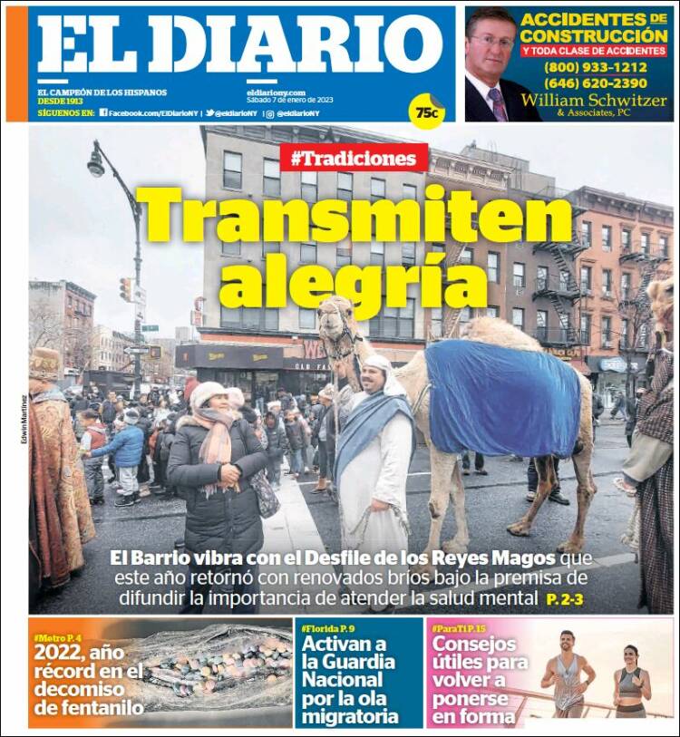 Portada de El Diario NY (États-Unis)