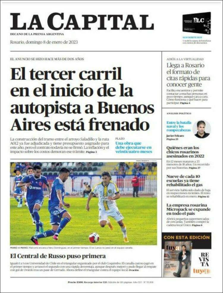 Portada de La Capital - Rosario (Argentina)