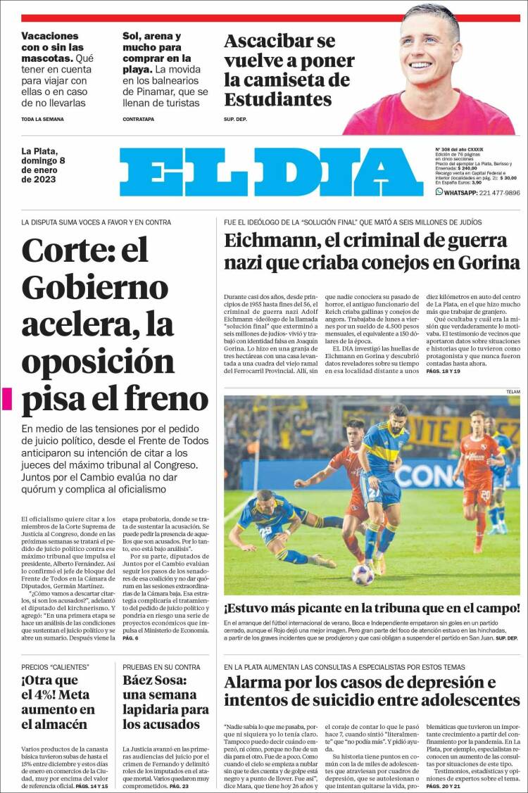 Portada de El Día de la Plata (Argentina)