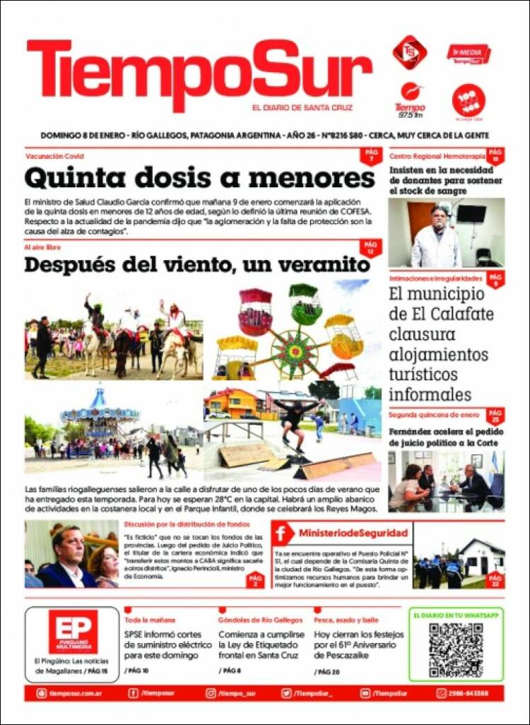 Portada de Tiempo Sur (Argentina)