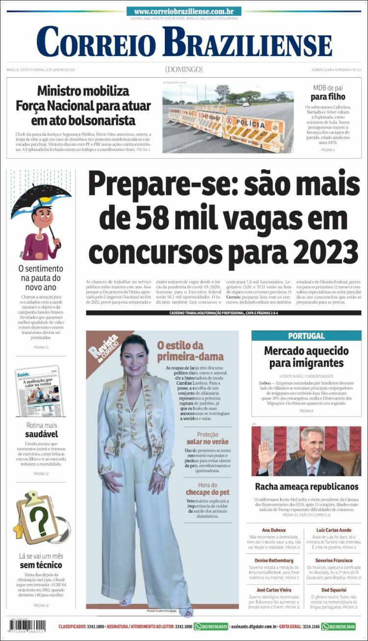 Portada de Correio Braziliense (Brasil)