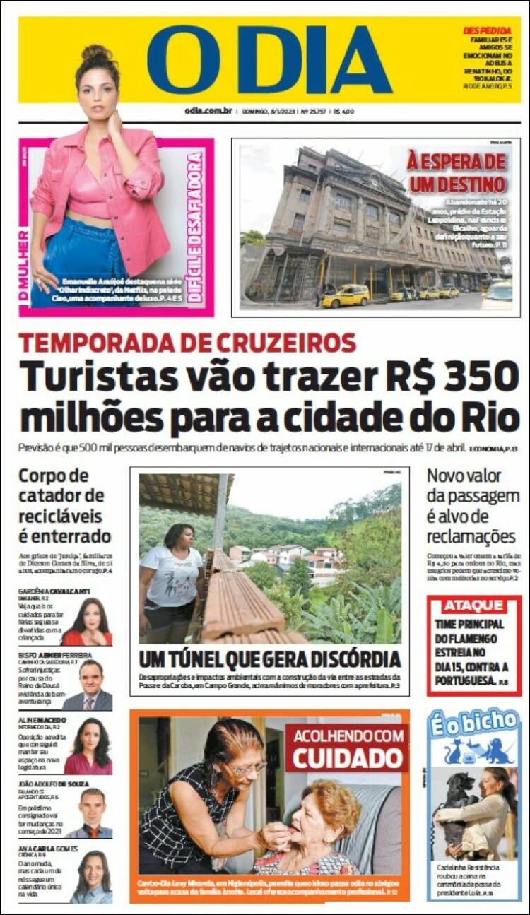 Portada de O Dia (Brasil)