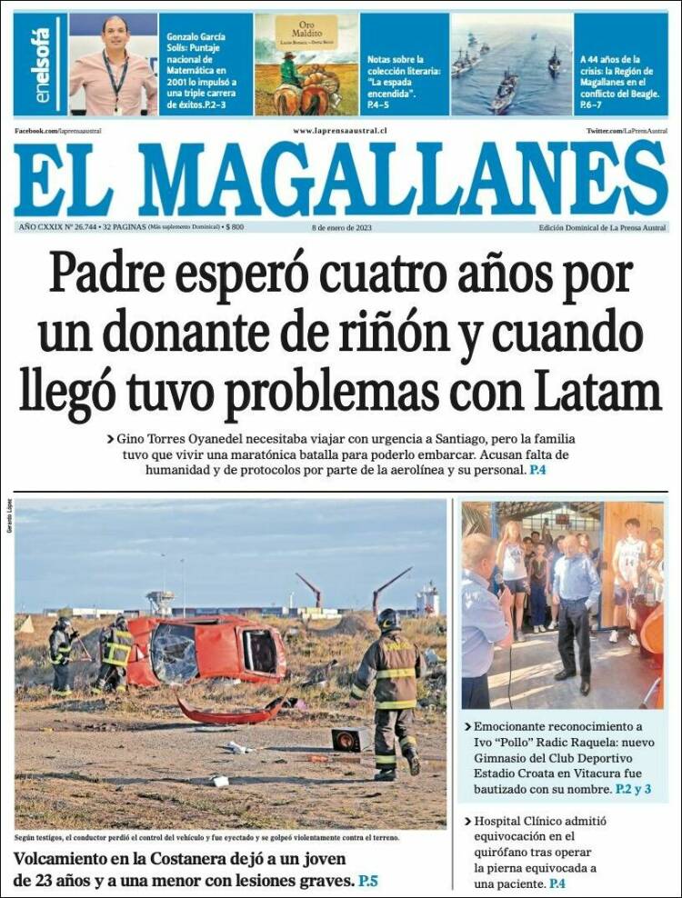 Portada de El Magallanes (Chile)