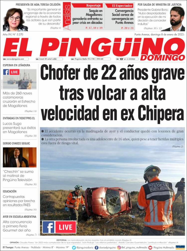 Portada de El Pingüino (Chile)