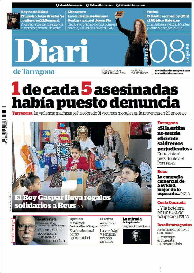 Portada de Diari de Tarragona (Spain)