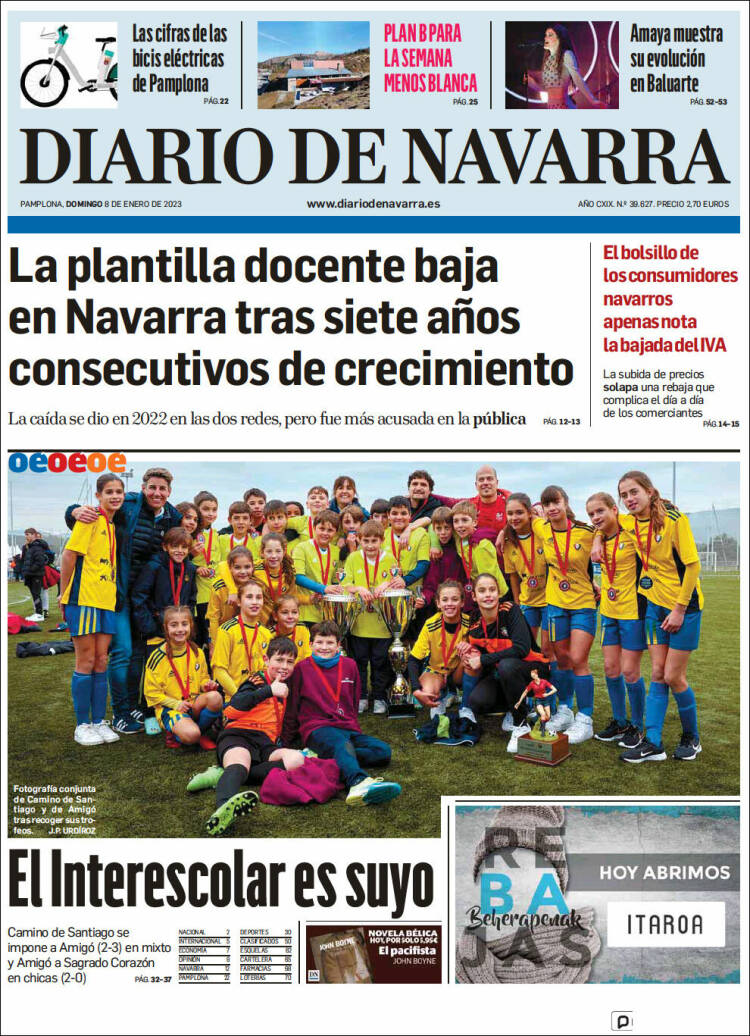 Portada de Diario de Navarra (Spain)