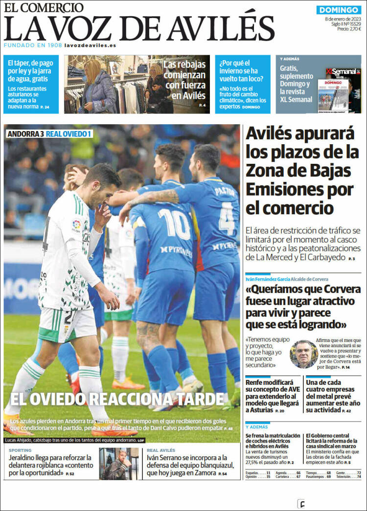 Portada de El Comercio - Avilés (Spain)