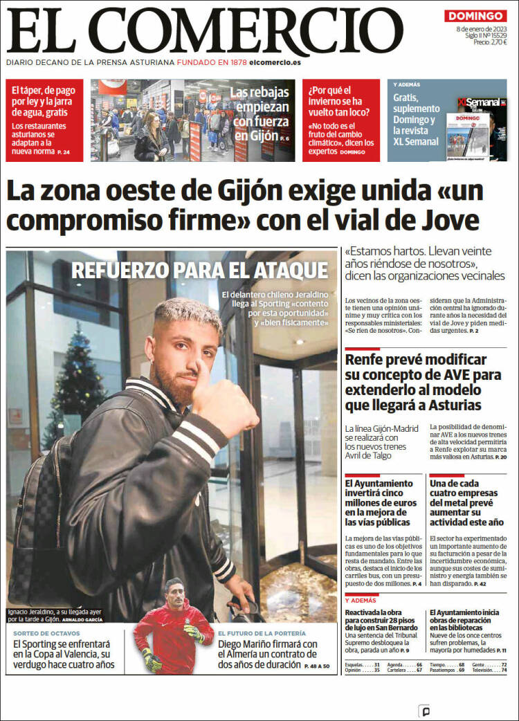 Portada de El Comercio - Gijón (Spain)