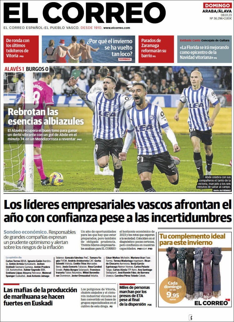 Portada de El Correo - Álava (Spain)