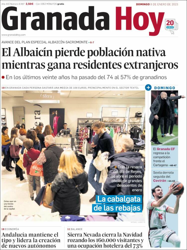 Portada de Granada Hoy (Spain)