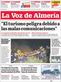 Portada de La Voz de Almería (Spain)