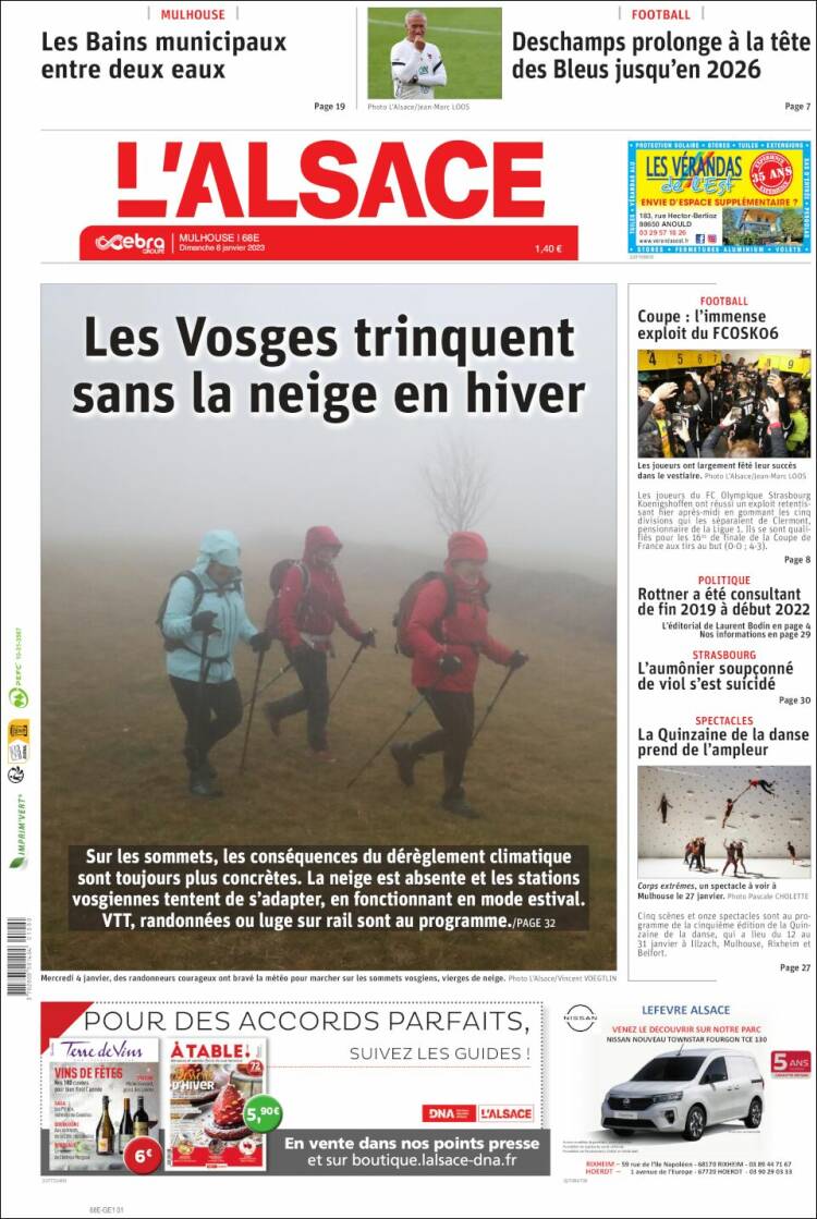 Portada de Journal L'Alsace (France)