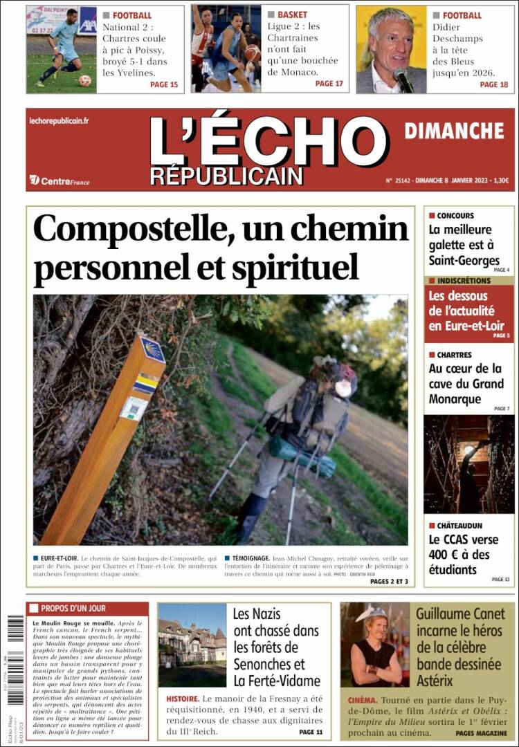 Portada de L'Echo Républicain (France)