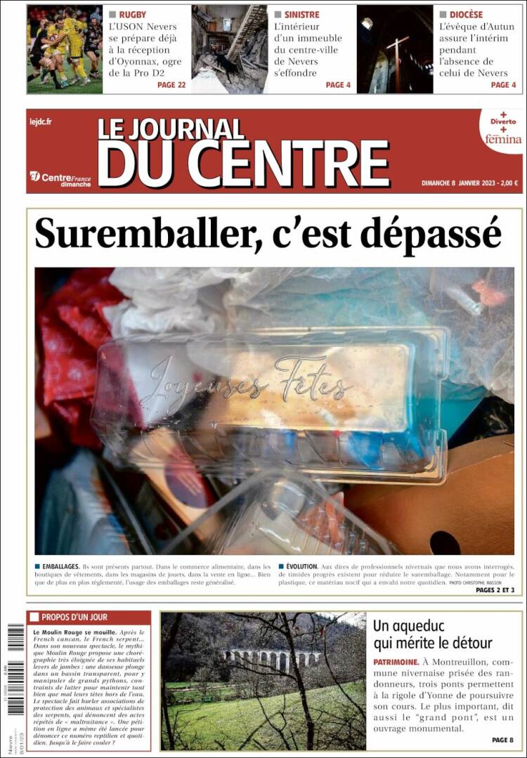 Portada de Le Journal du Centre (France)