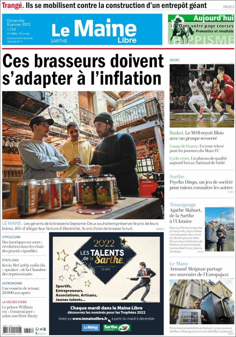 Portada de Le Maine Libre (France)