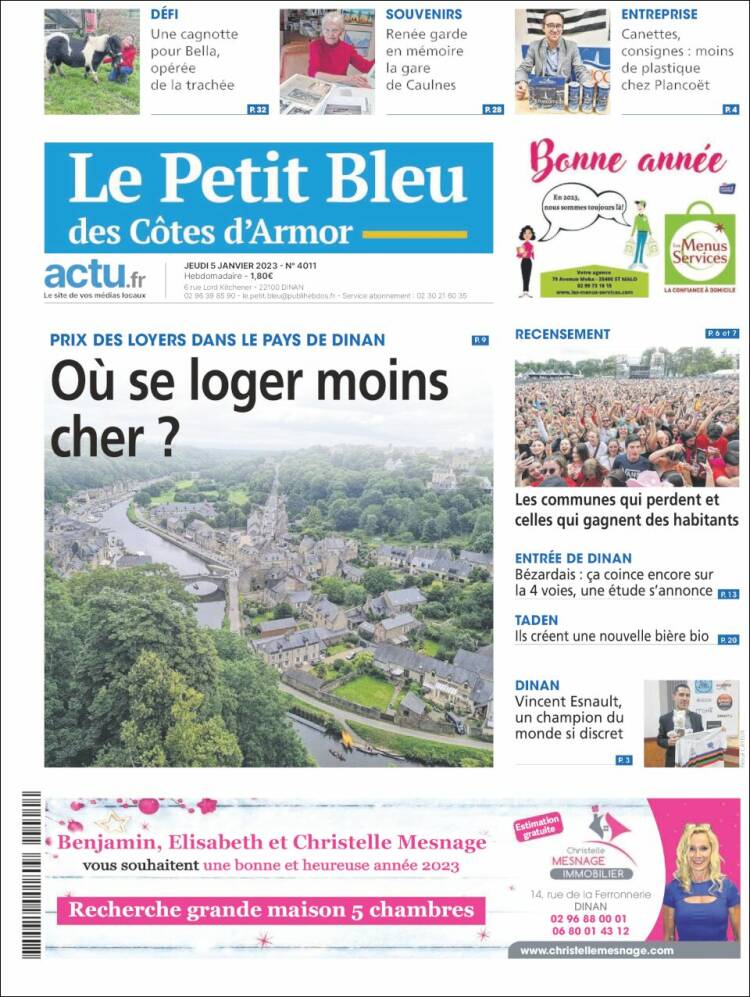 Portada de Le Petit Bleu (France)