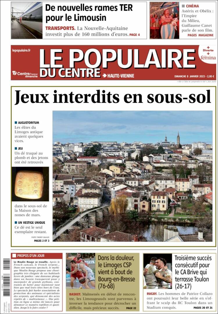 Portada de Le Populaire du Centre (France)