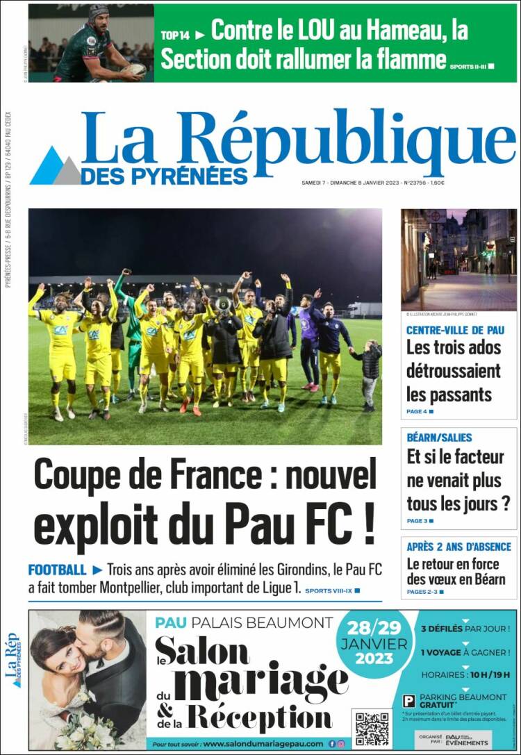 Portada de La République des Pyrénées (France)