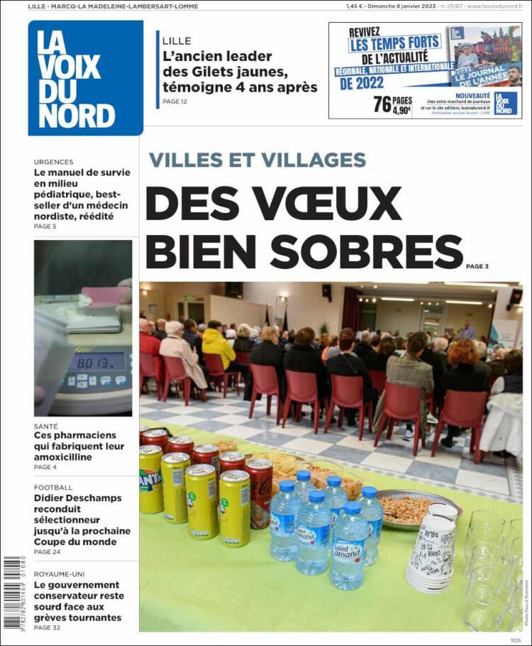 Portada de La Voix du Nord (France)