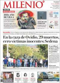 Portada de Milenio de Monterrey (México)