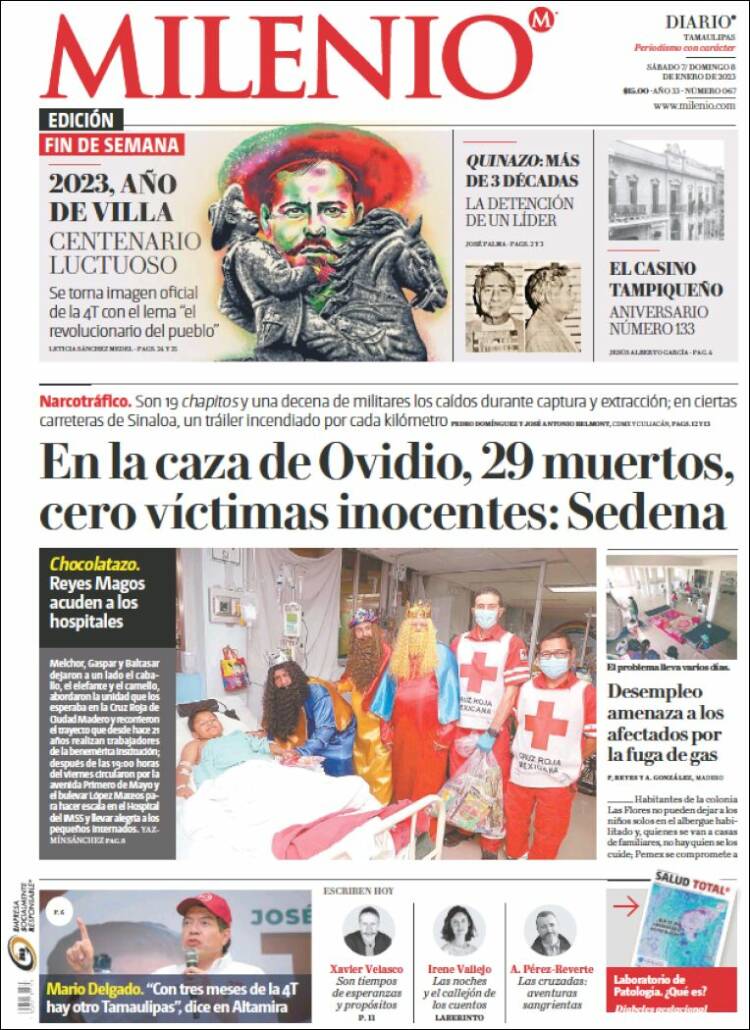 Portada de Milenio - Tamaulipas (M&eacute;xico)