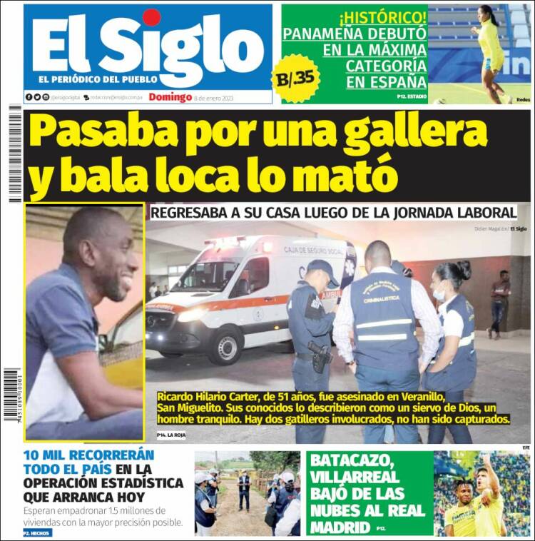 Portada de El Siglo (Panam&aacute;)