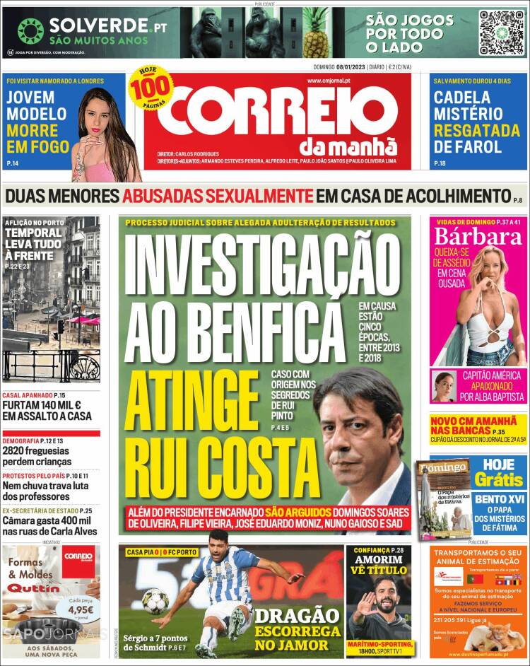 Portada de Correio da Manhã (Portugal)