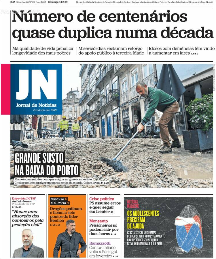 Portada de Jornal de Notícias (Portugal)