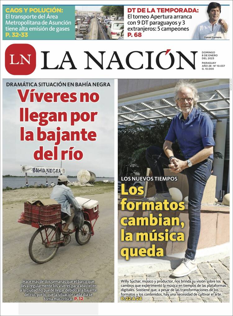 Portada de La Nación (Paraguay)