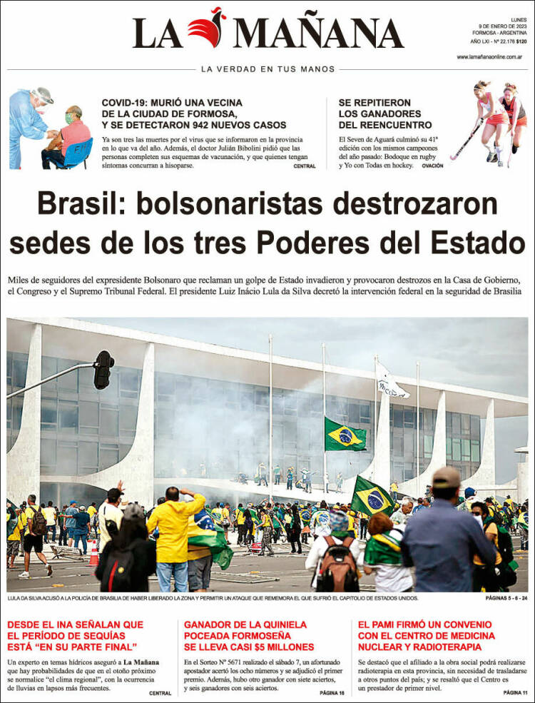 Portada de Diario La Mañana (Argentina)