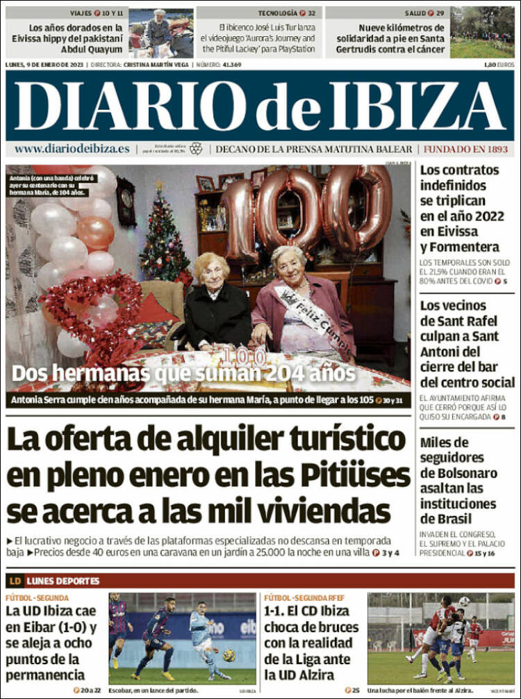 Portada de Diario de Ibiza (España)