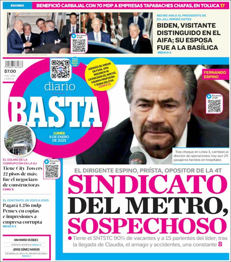 Portada de Diario Basta (Mexico)