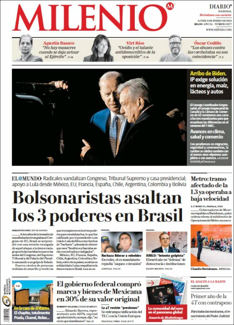 Portada de Milenio (Mexico)