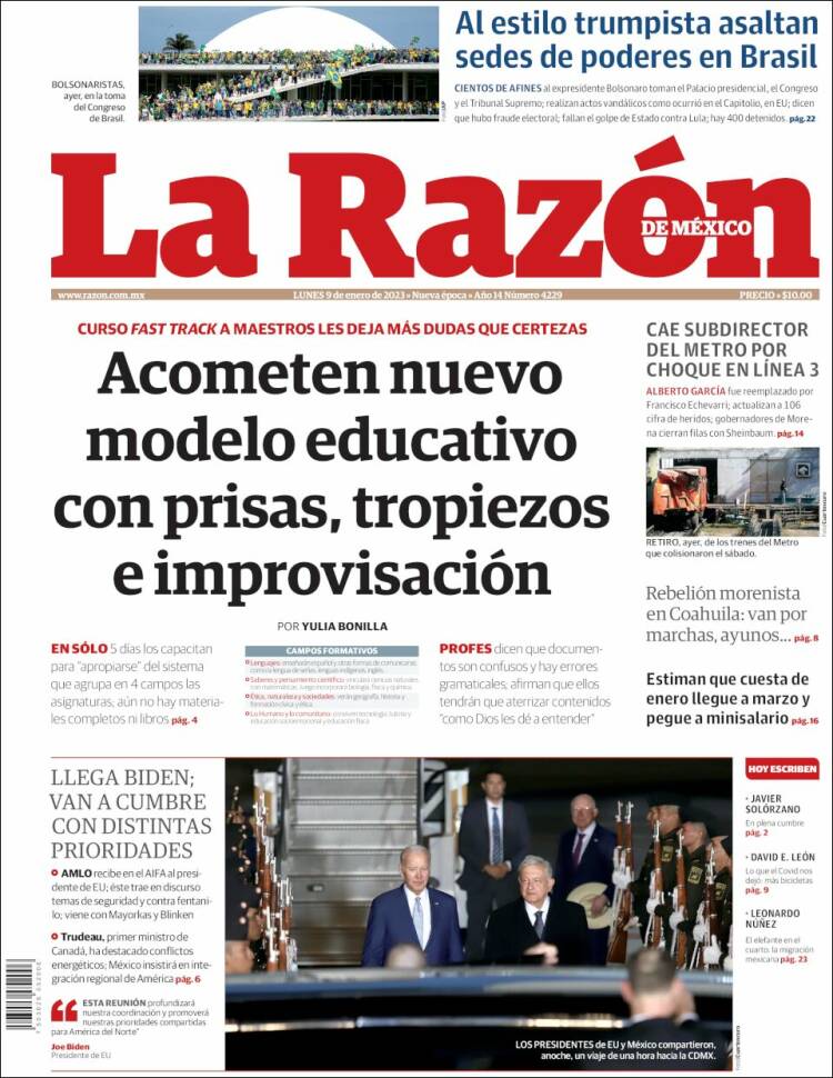 Portada de La Razón (México)