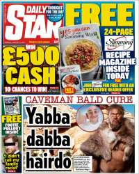 Portada de Daily Star (Reino Unido)