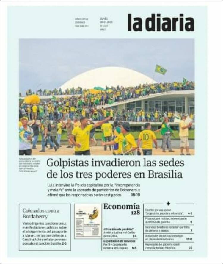 Portada de La Diaria (Uruguay)