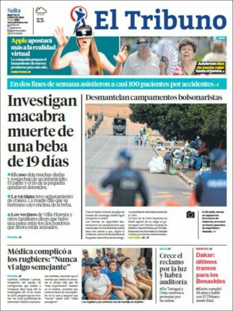 Portada de El Tribuno - Salta (Argentina)