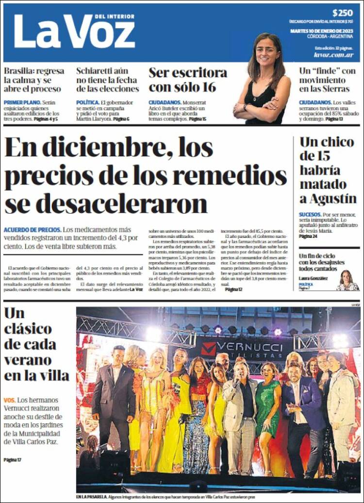 Portada de La Voz del Interior (Argentina)