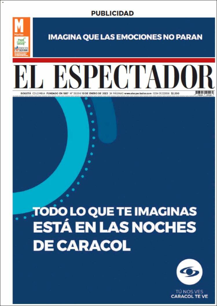 Portada de El Espectador (Colombia)