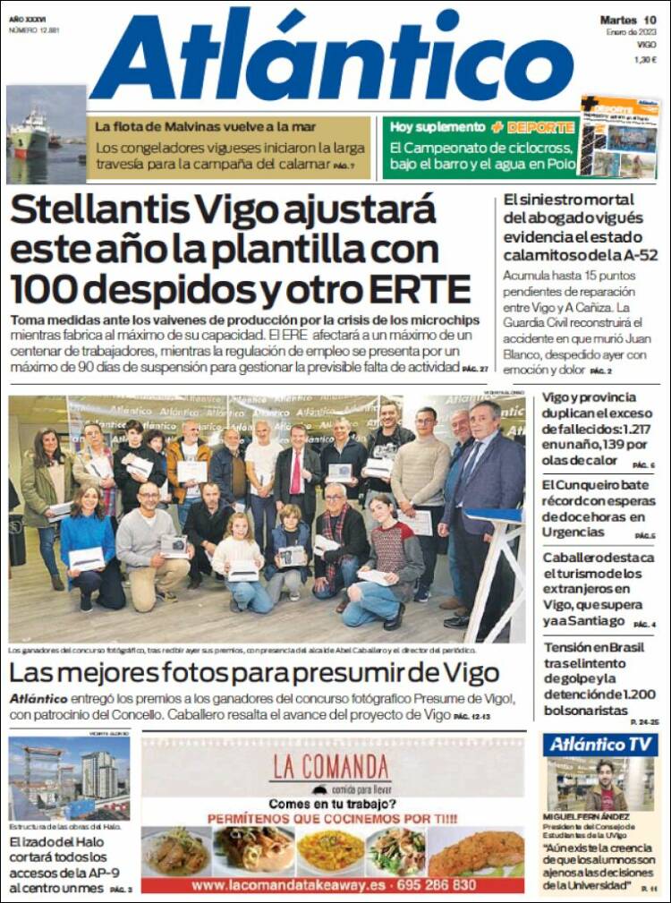 Portada de Atlántico Diario (España)