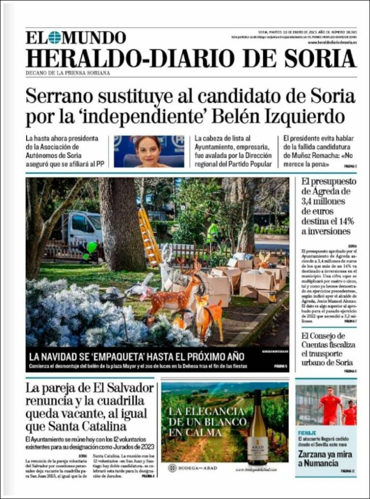 Portada de Diario de Soria (España)