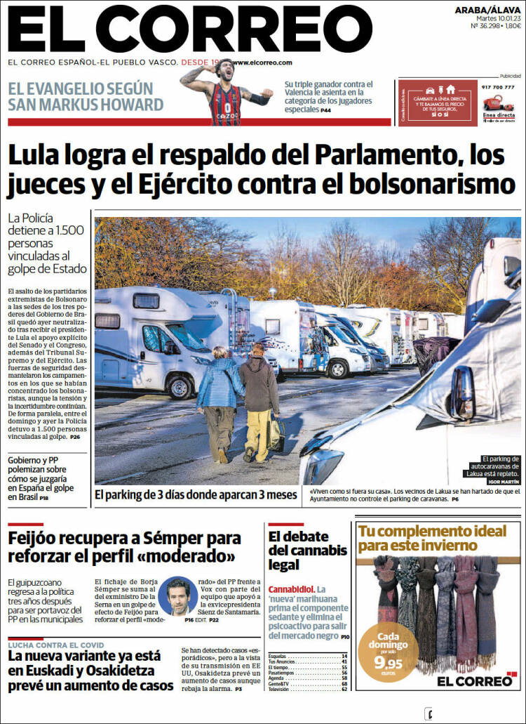 Portada de El Correo - Álava (España)