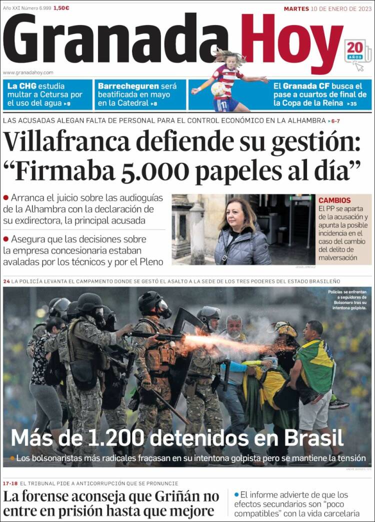 Portada de Granada Hoy (España)