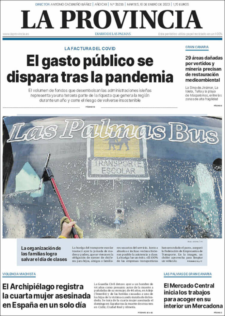 Portada de La Provincia (España)