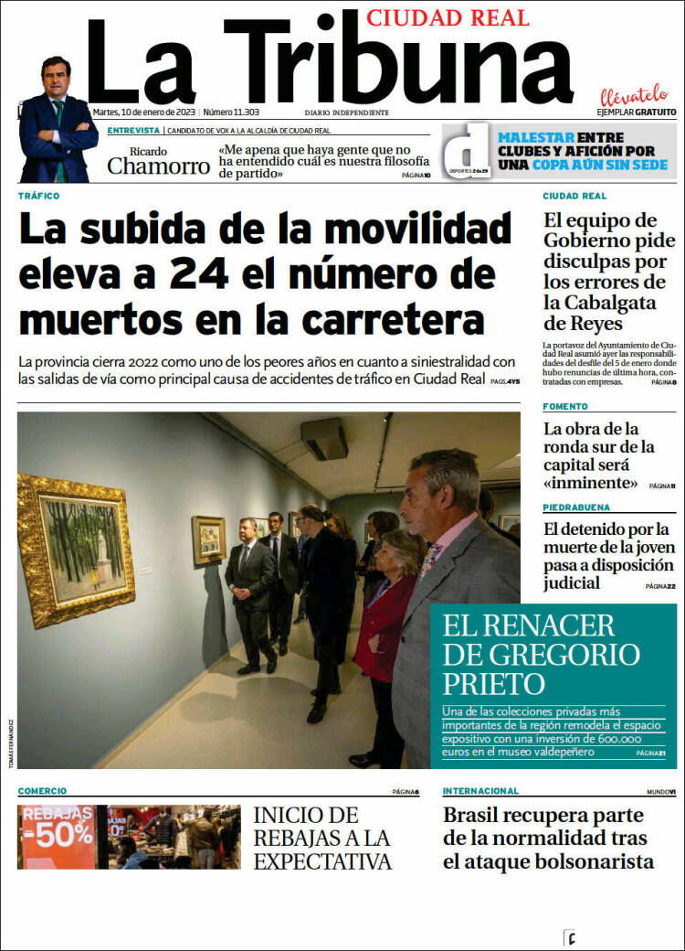 Portada de La Tribuna de Ciudad Real (España)