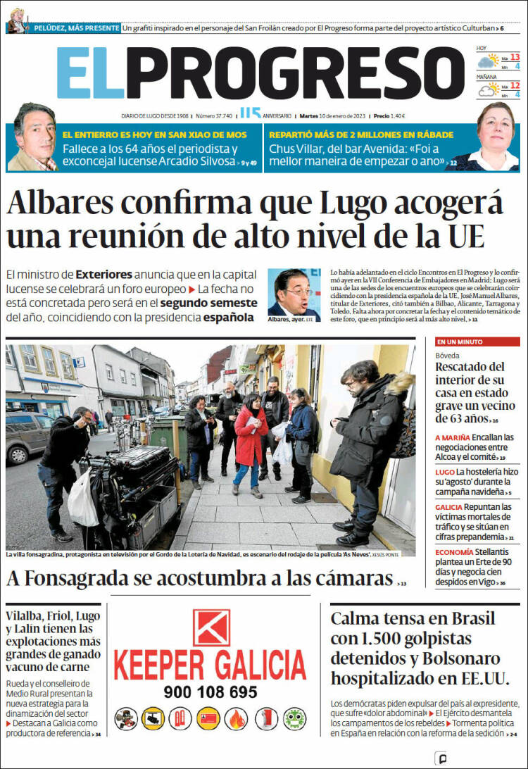 Portada de El Progreso (España)