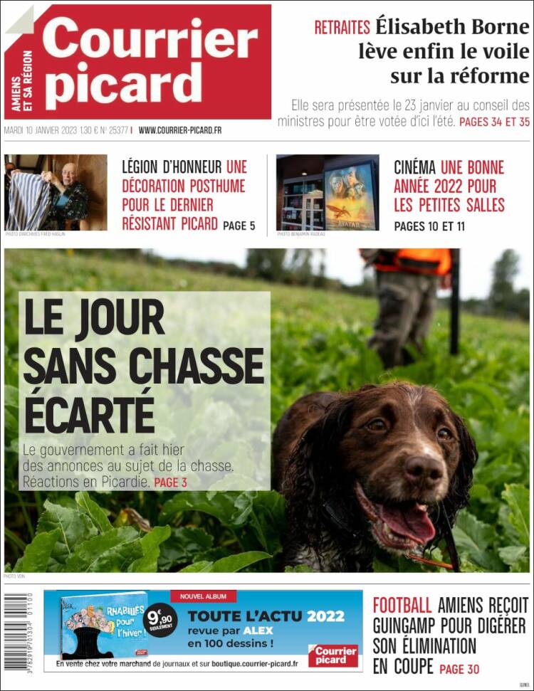 Portada de Courrier Picard (Francia)