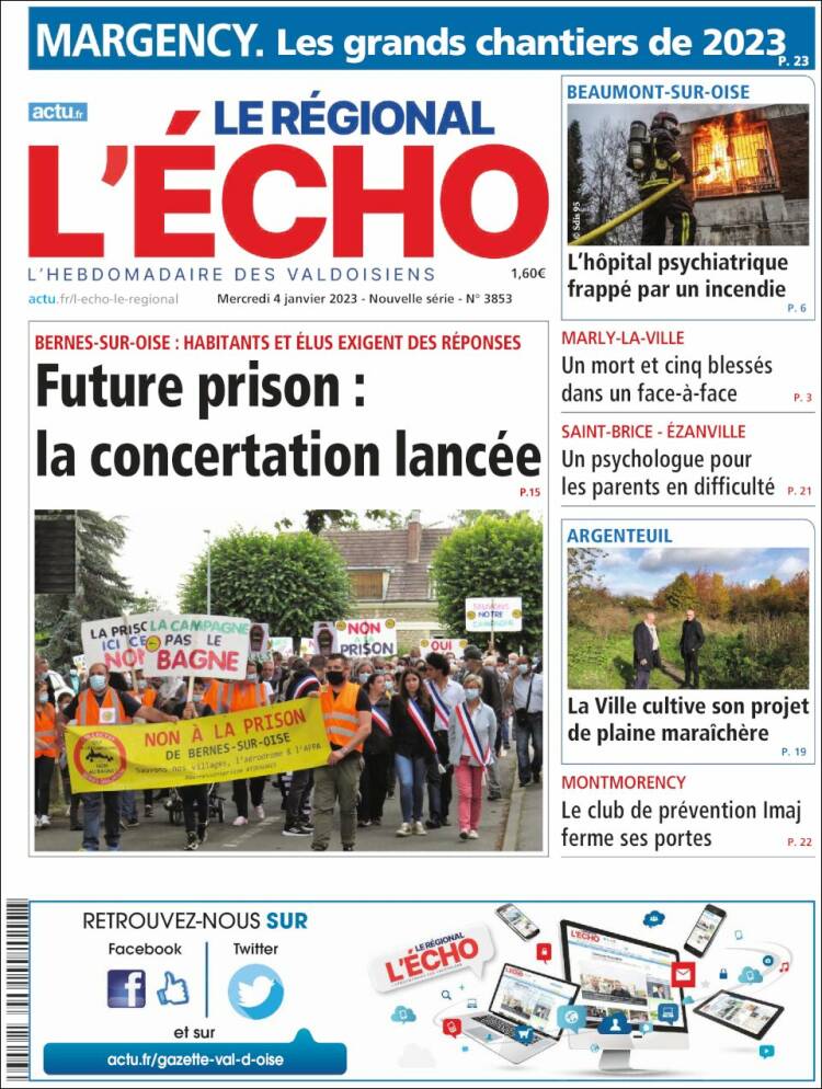 Portada de L'Echo de la Haute-Vienne (Francia)